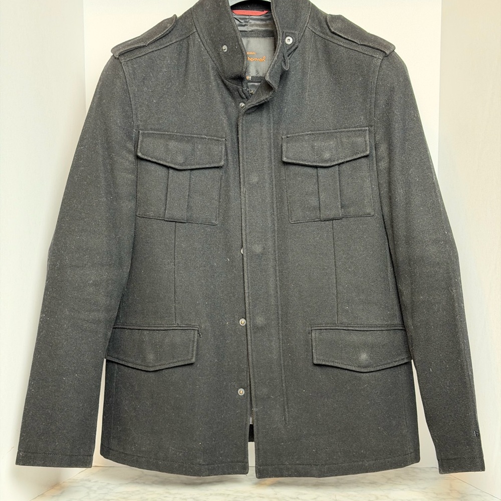 Ben Sherman Black Pea Coat